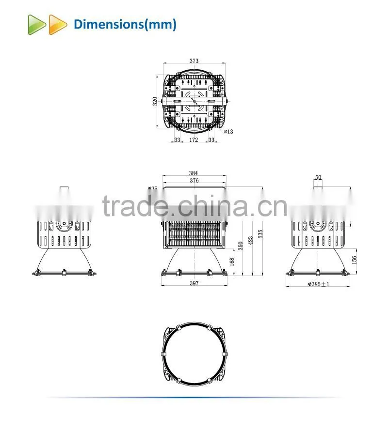 High Quality Waterproof 500W LED High Bay Light