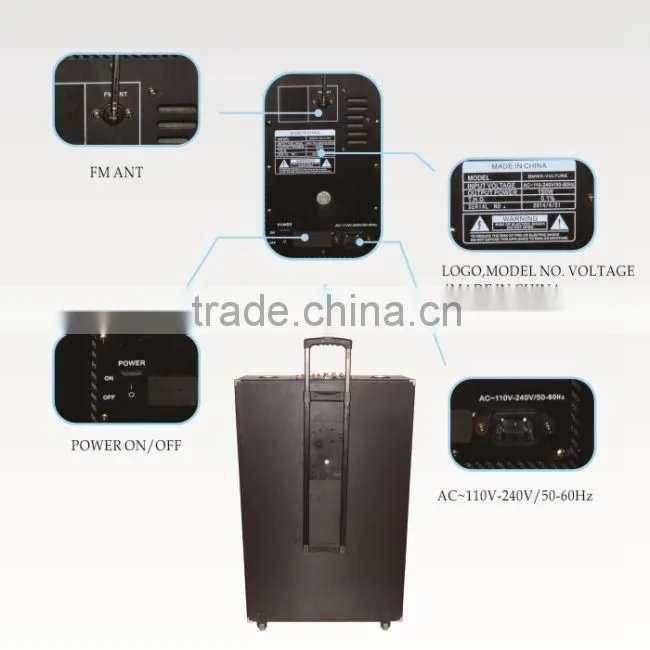 2014 new bluetooth portable speakers with wireless MIC ,USB,TF card,fm radio, portable speakers with wireless MIC L-105