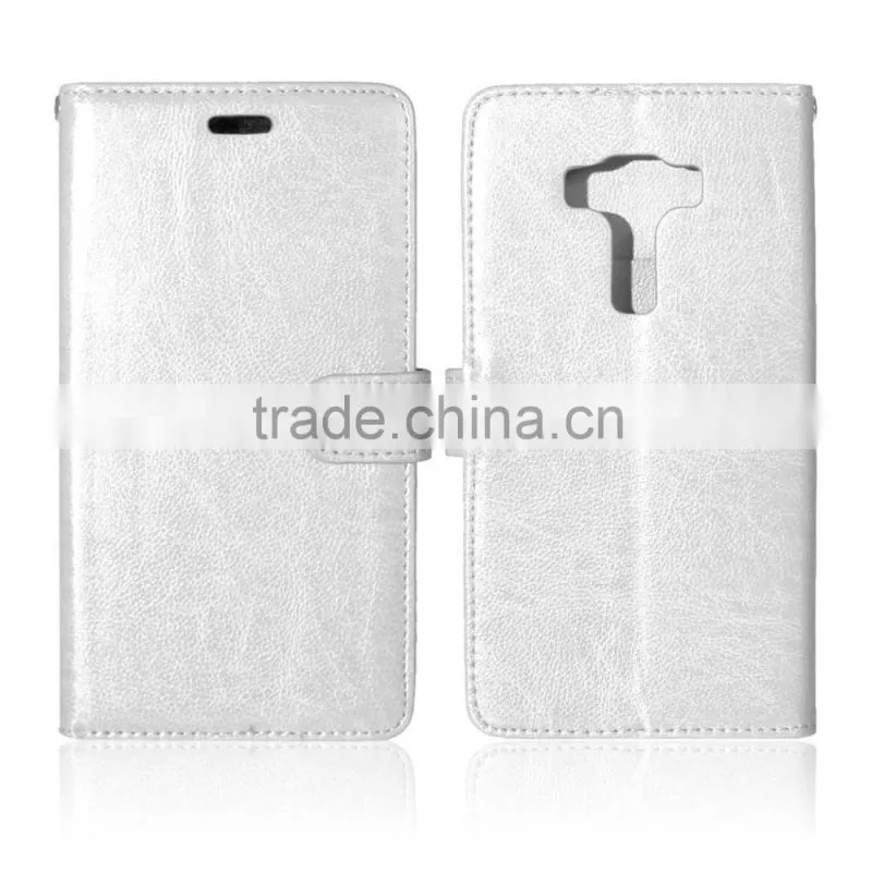 PU Leather Cell Phone Flip Wallet Kickstand Case for ASUS ZenFone 3 Deluxe ZS570KL 5.7