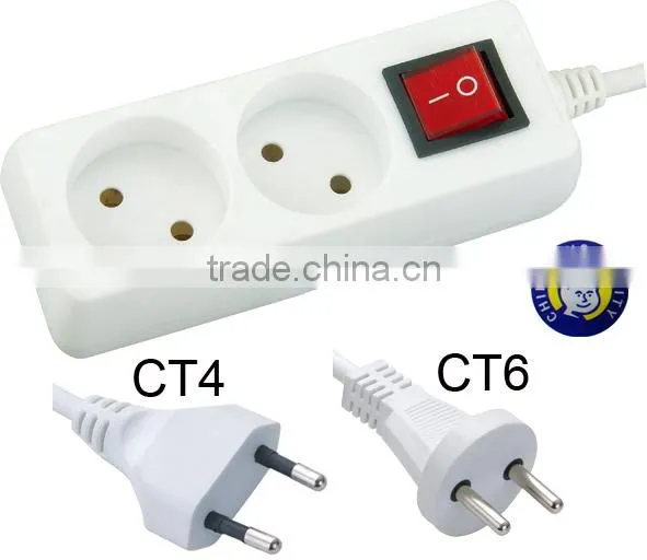 2 way Holland power extension Socket 2 outlets switch on/off