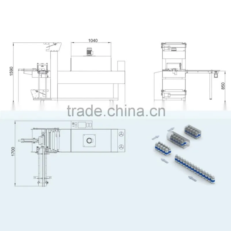 AUTOMATIC SLEEVE SEALING AND SHRINK PACKING MACHINE