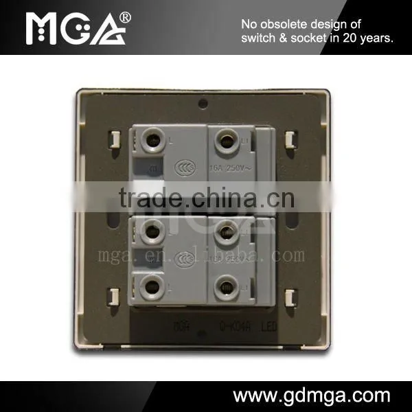 MGA Q7L Series Q-K02A 2 Gang Switch