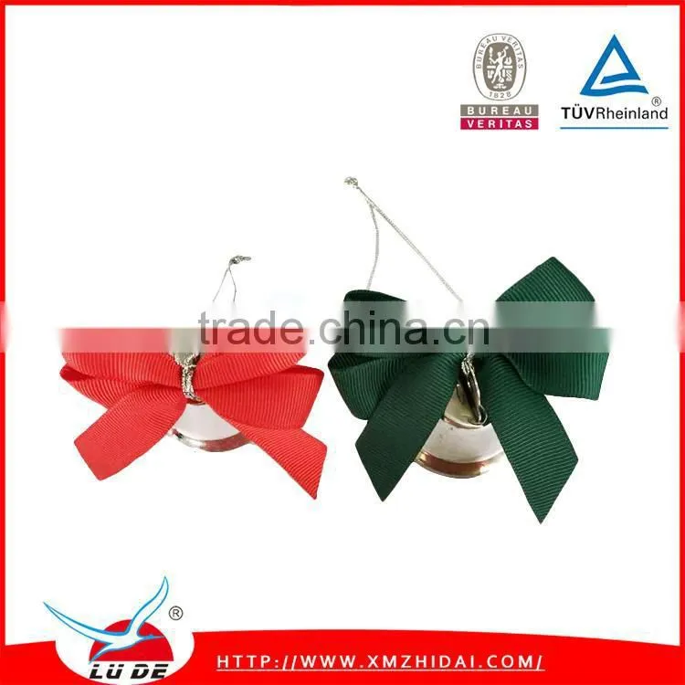 2015Striped Christmas packing ribbon bow,christmas ribbon bow,gift bow