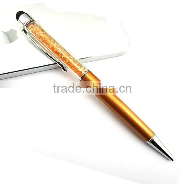 crystal stylus pen,rubber tip stylus pen,wholesale for promotional pen
