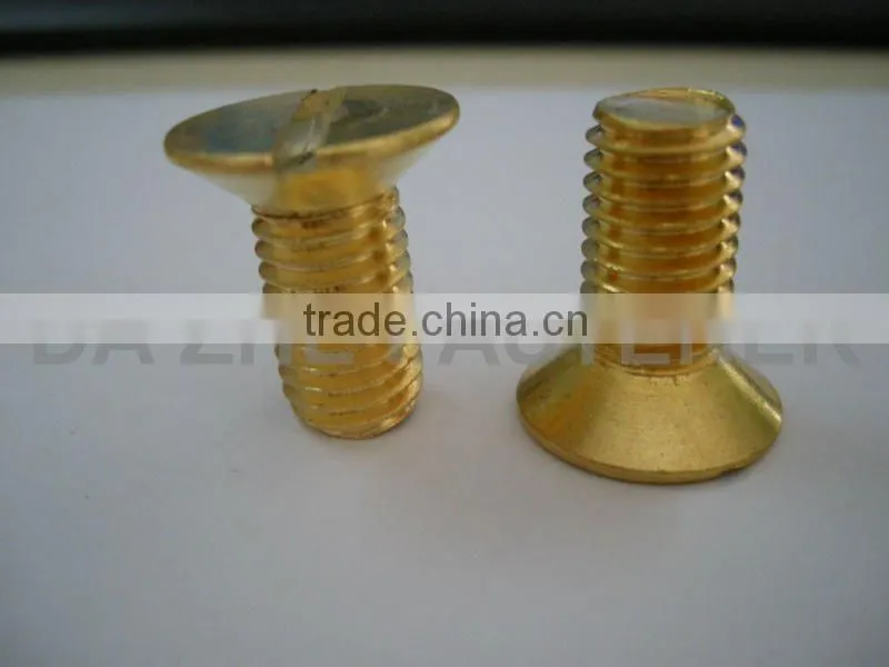 brass flat head solted machine screws