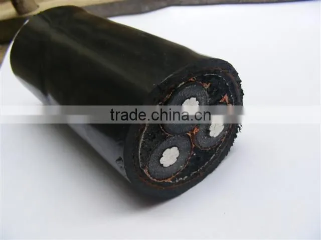 Single core power cable, copper or aluminium conductor, XLPE insulated amoured cable/N2XCY, NA2XCY cable