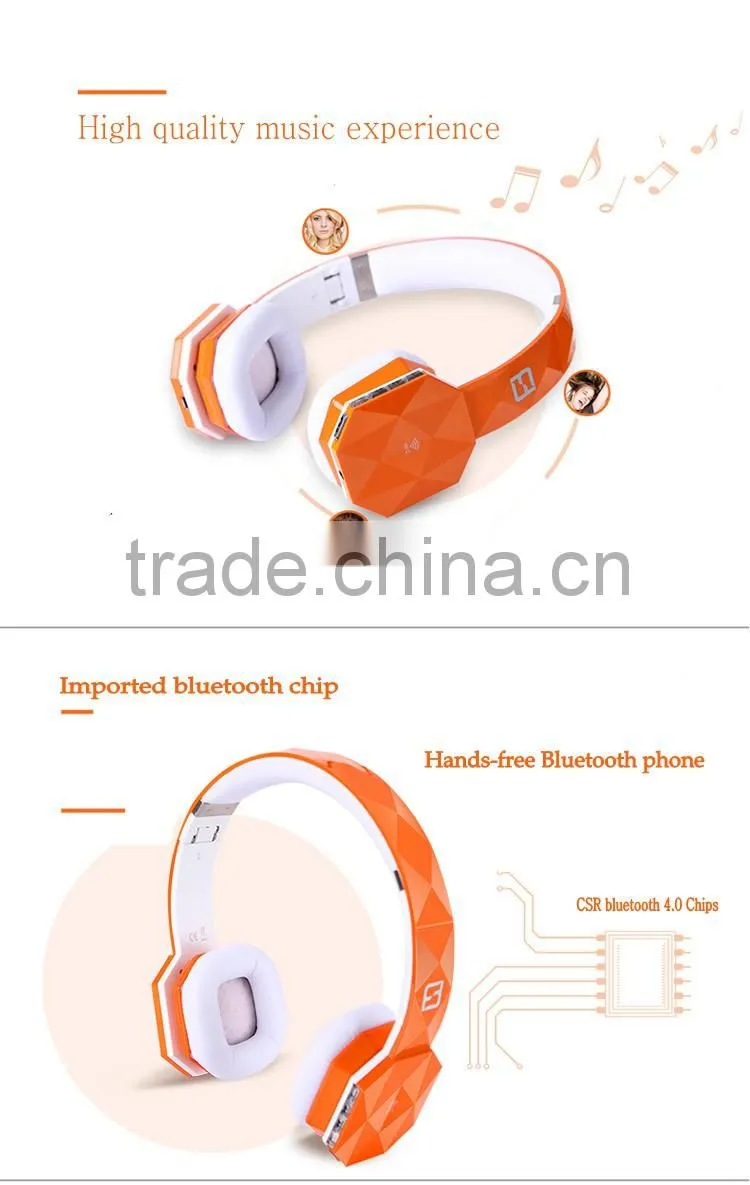 Wholesale wireless bluetooth headphone high quality music player wireless