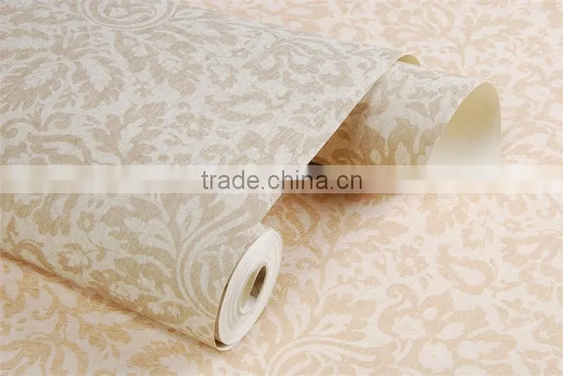 shallow embossing wallpaper european flower wall paper hot sale