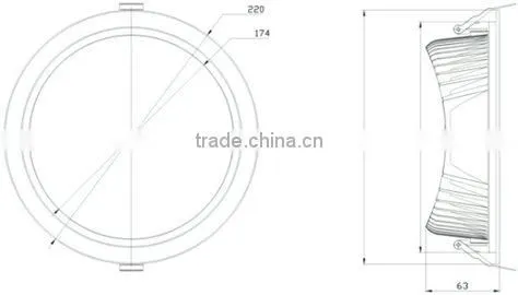 30W LED recessed downlight , CRI>85 SMD3020 , 100lm/W , SAA , GS , CB , ERP