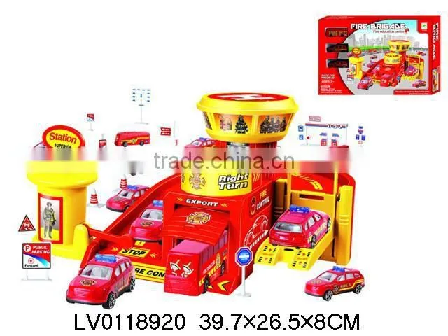 plastic parking lot toy / cartoon car / car toy