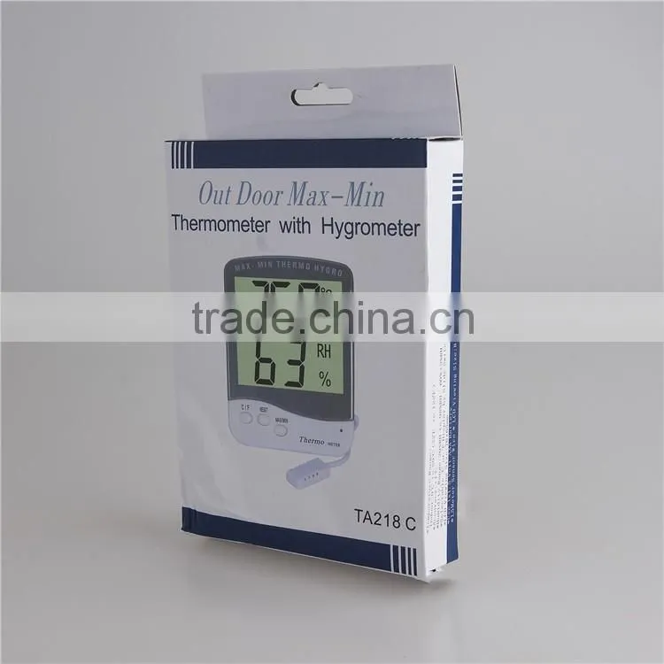 Indoor/outdoor digital thermometer Max-Min thermo hygro 0~+50C