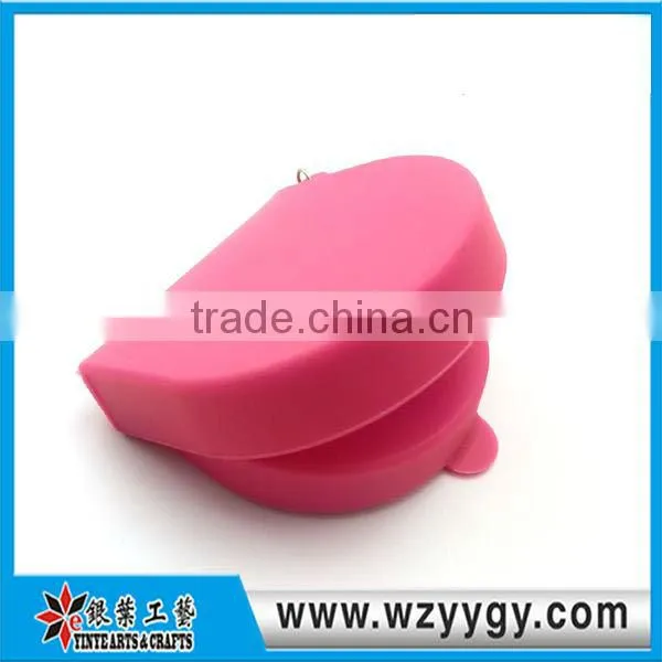 costom rubber silicone purse with keychain