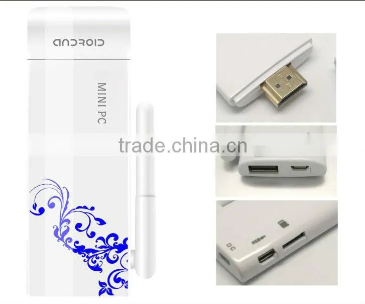 2013 Hot Android mini samrt TV stick DM806 OS 4.2 Dual core smart Dongle RK3066 blue and white porcelain made in china fatory