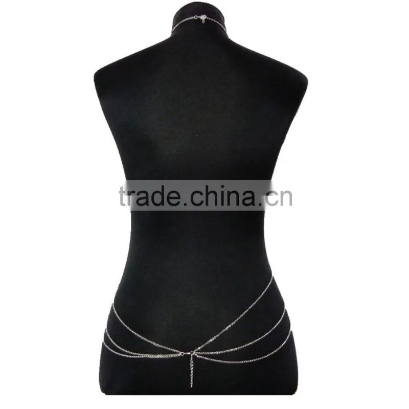Fashion engraving flower sexy waist chain