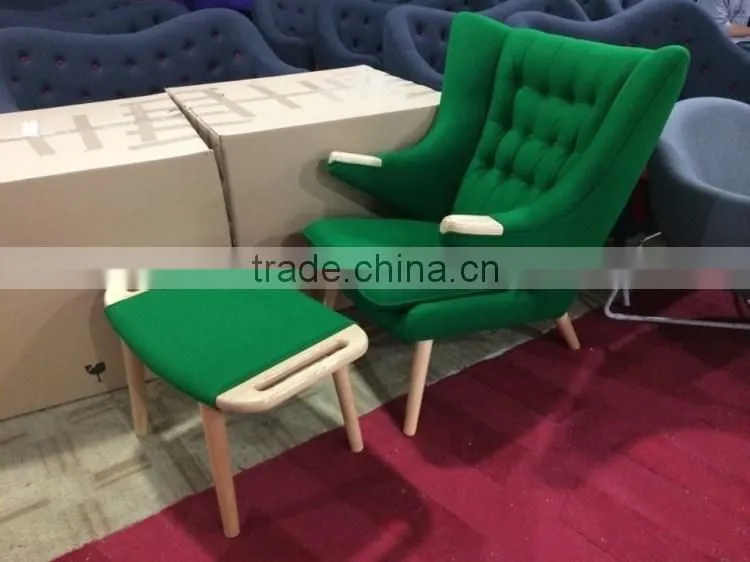 Replica Hans J. Wegner Teddy Papa Bear Chair with ottoman