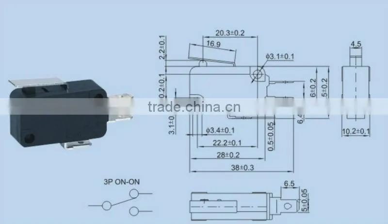 electronic micro switch KW7-03-2