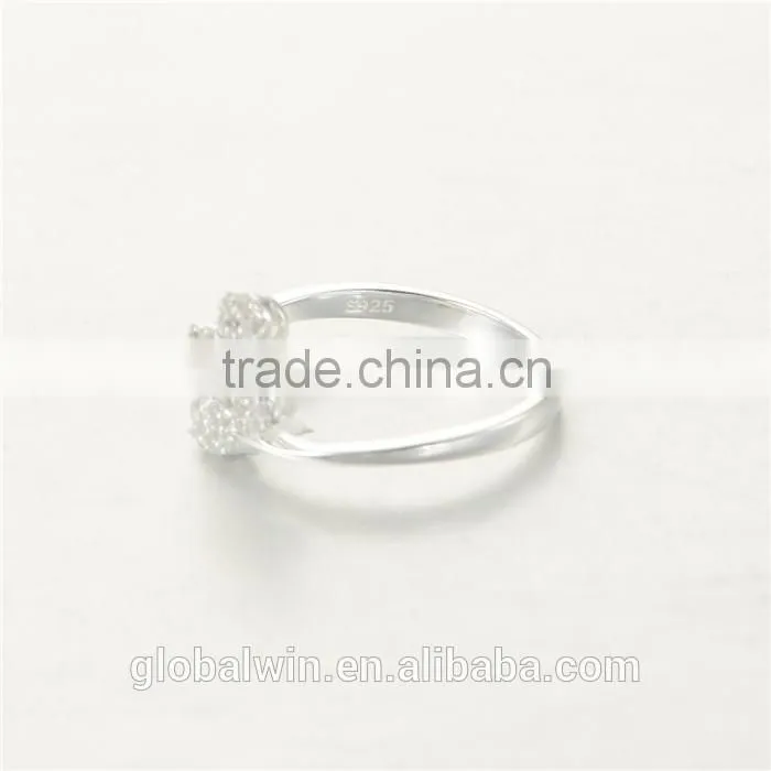 Wholesale Men Gay Ring Design With Clear CZ Diamend Clover