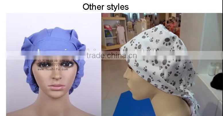 100% cotton medical pink nurse cap