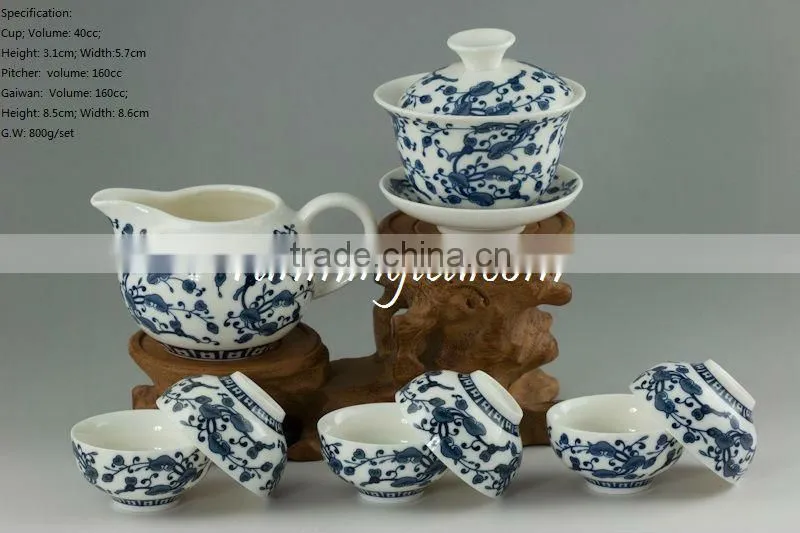 Ganoderma Lucidum Flower Porcelain Teaware Set