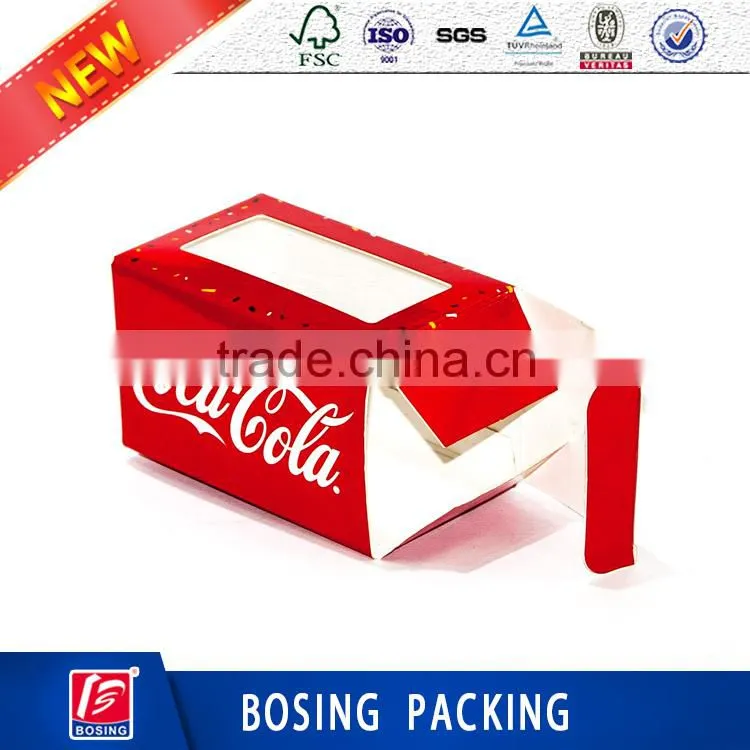 drinks box beverage paper packaging box with window