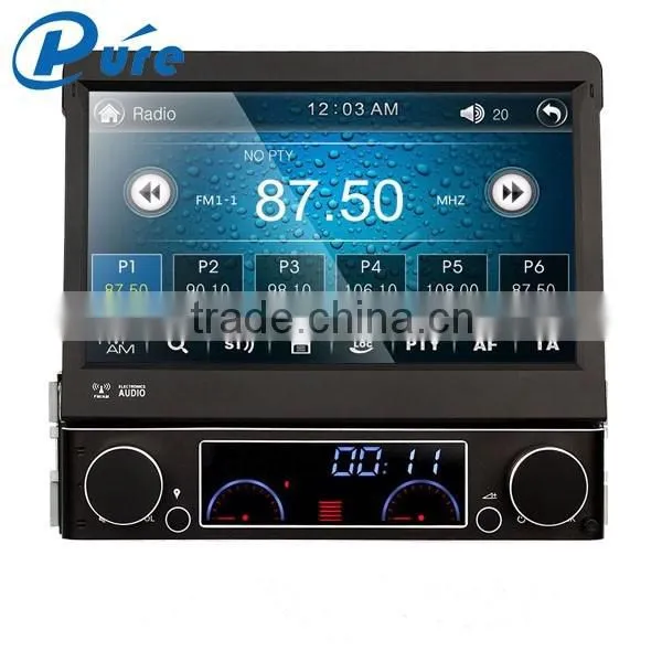 7 Inch Singel Din GPS Radio Player LCD HD Car DVD Player with AUX/Bluetooth/GPS