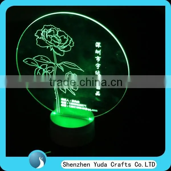 LED Acrylic Light Up Sign Desk Model Night Light Laser Engraving Acrylic Sign With LED