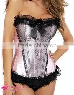 colorful Wholesale Best Selling Sexy Black Bowknot retro Corset