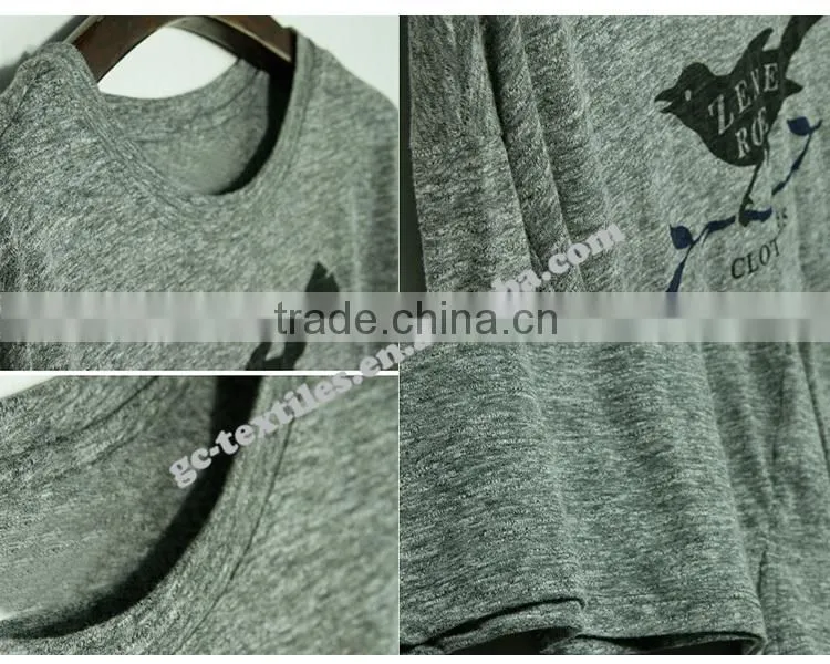 Girl's Manlange Grey Printed Long Sleeve T-shirts