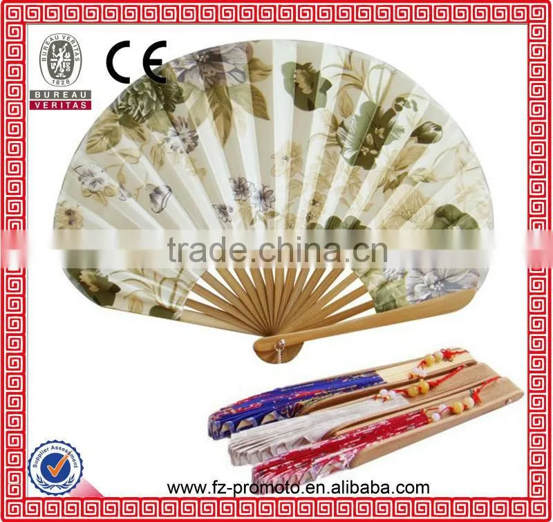 red bamboo paper fan for promotional gift
