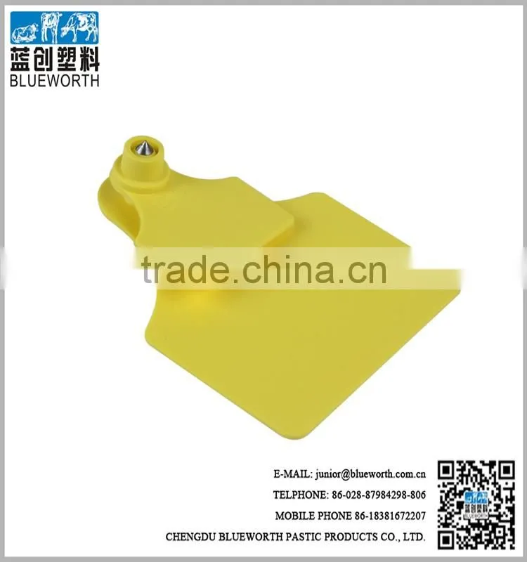 blueworth 3#+4# yellow ear tag for cow in farm livestock management