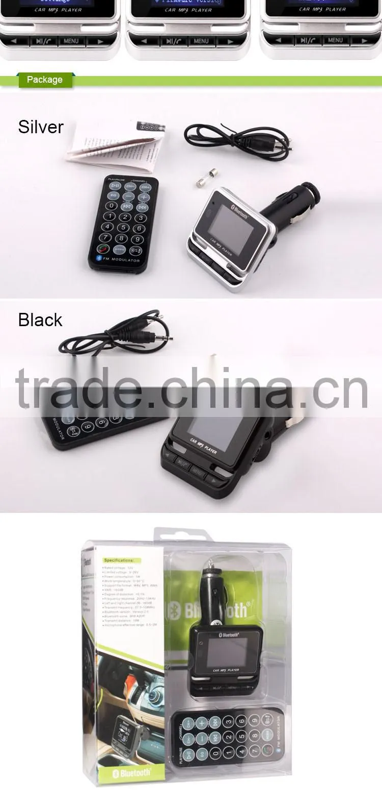 Bluetooth Car Kit Handsfree MP3 Player FM Transmitter USB Charger