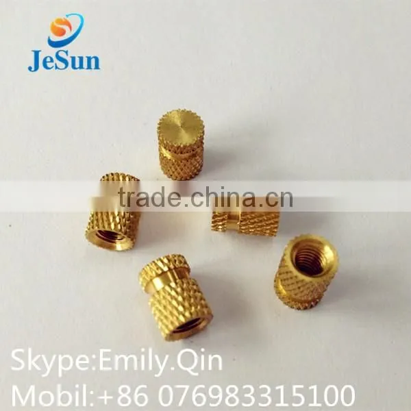 Precision lathing brass insert nut for plastic