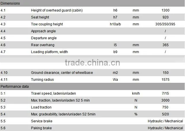Farm 3T seat type electric tow tractor