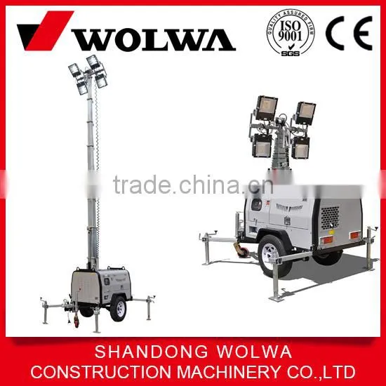 construction project tower crane light
