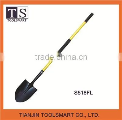 Steel garden fiberplastic handle shovel