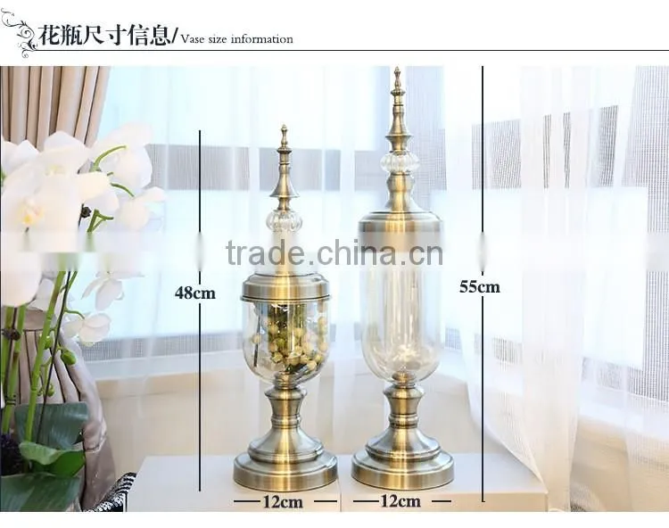 New design european style home wedding decor transparent glass vase