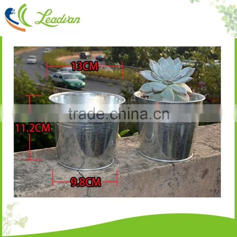 flower herb garden gift metal plant pot planters