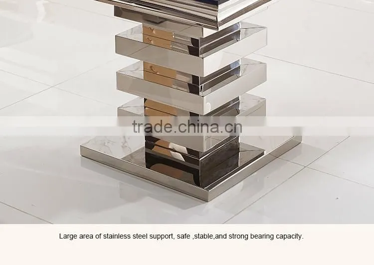 D414 Living Room Modern Square Marble end Table Small