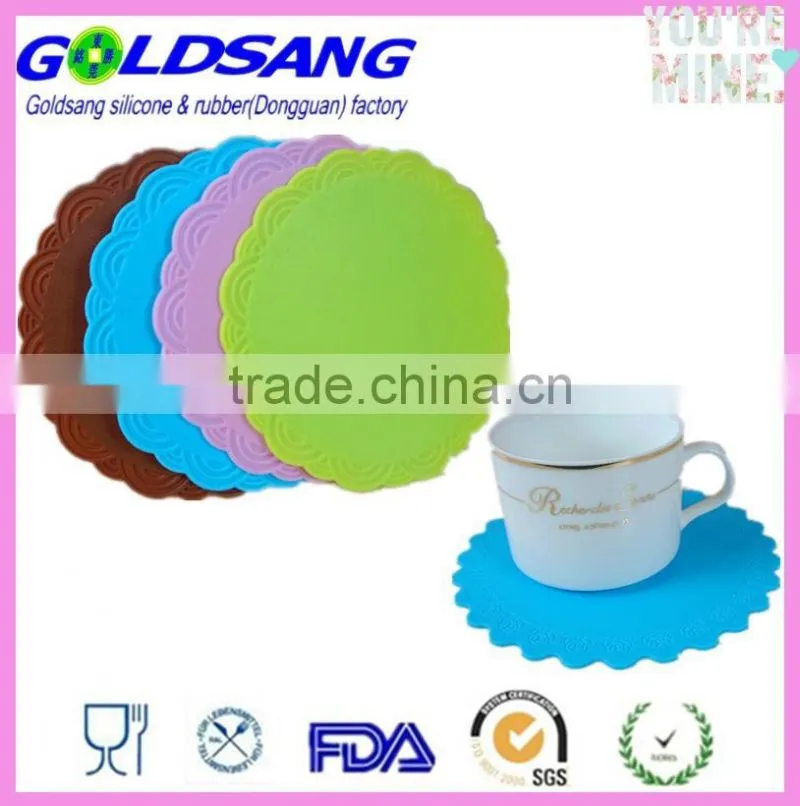 6 colors Home Gift Silicone Coaster Cup mat non slip placemat