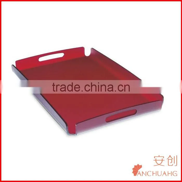 hot selling clear&solid acrylic hotel amenity tray_hotel tray_plastic tray