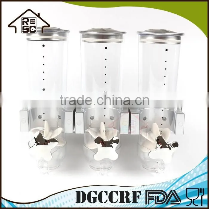 NBRSC Wall Mount Dry Food Dispenser Candy Cereal Dispenser Storage Container
