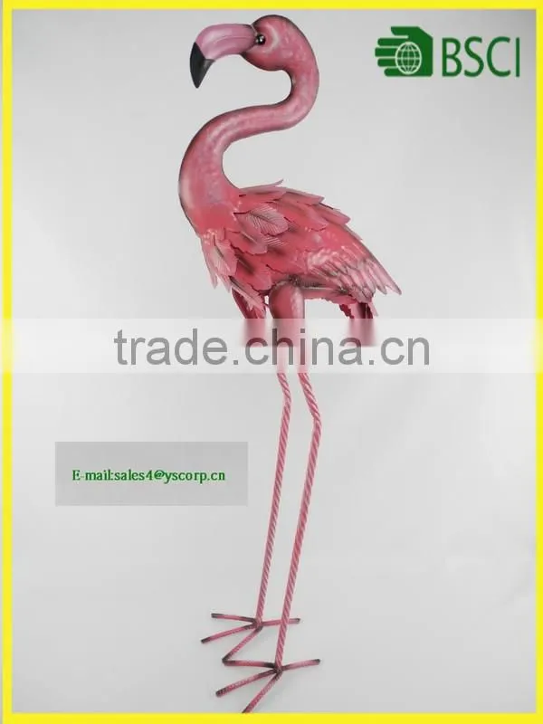 Tall Filigree Look Crane Garden Decor Head Down