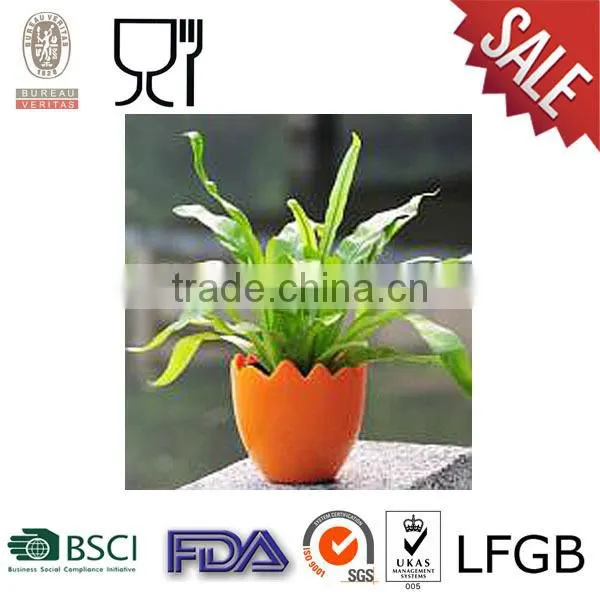 Plastic Square Flower Pot with white color