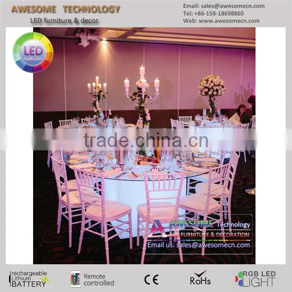 LED Flashing Dining Table Colour Changing Tempered Glass Table Lighted Square Dining Tables