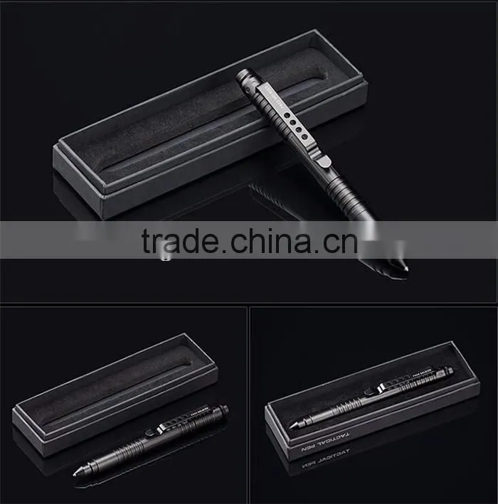 Self defense device in a tactical protecting pen and anti-theft device with anodizing treatment