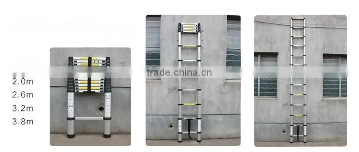Leapair 12.5ft Telescoping Ladder Aluminum Telescopic Extension Tall Multi Purpose