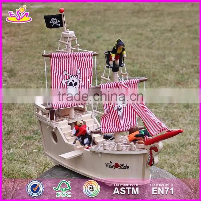 2017 New design funny kids assemble wooden model airplanes W03B066