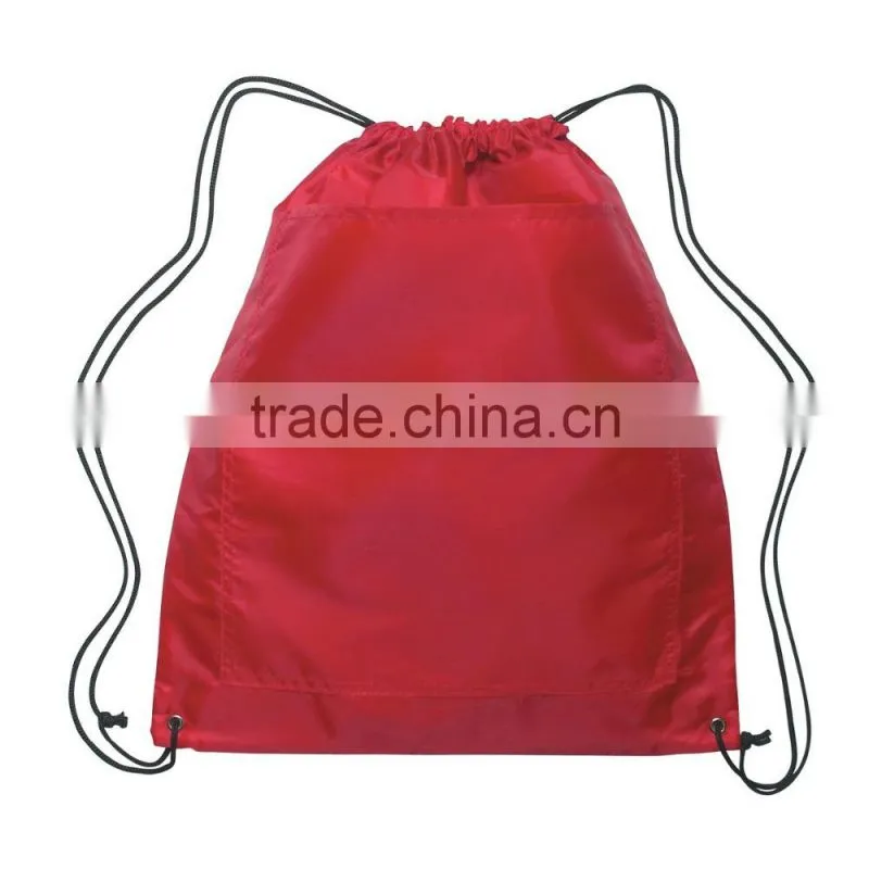 Recycled 210d Polyester Backpack Sport Cute Drawstring Bag for Kids
