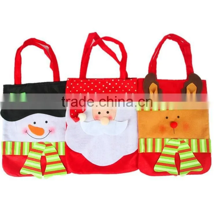 Top Quality Colorful Christmas Gift Bag Canvas Christmas Santa Sack In Stock