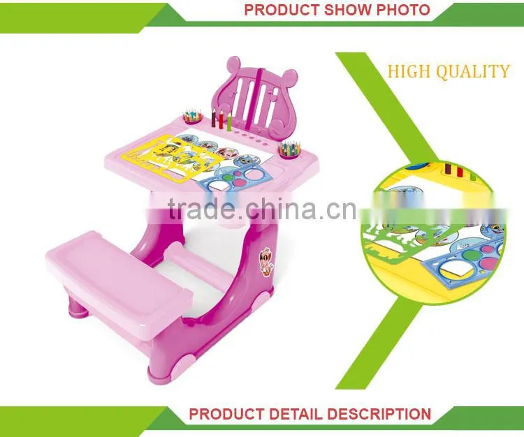 Newest product Intelligent toy plastic writing kids learning desk